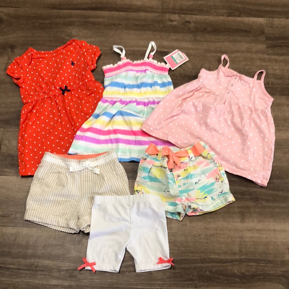 6 Pc Bundle Size 18M Girl’s Dresses & Shorts